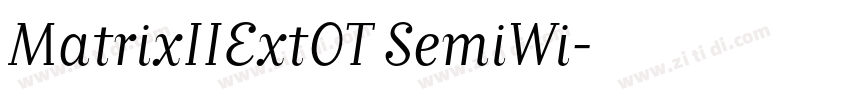 MatrixIIExtOT SemiWi字体转换